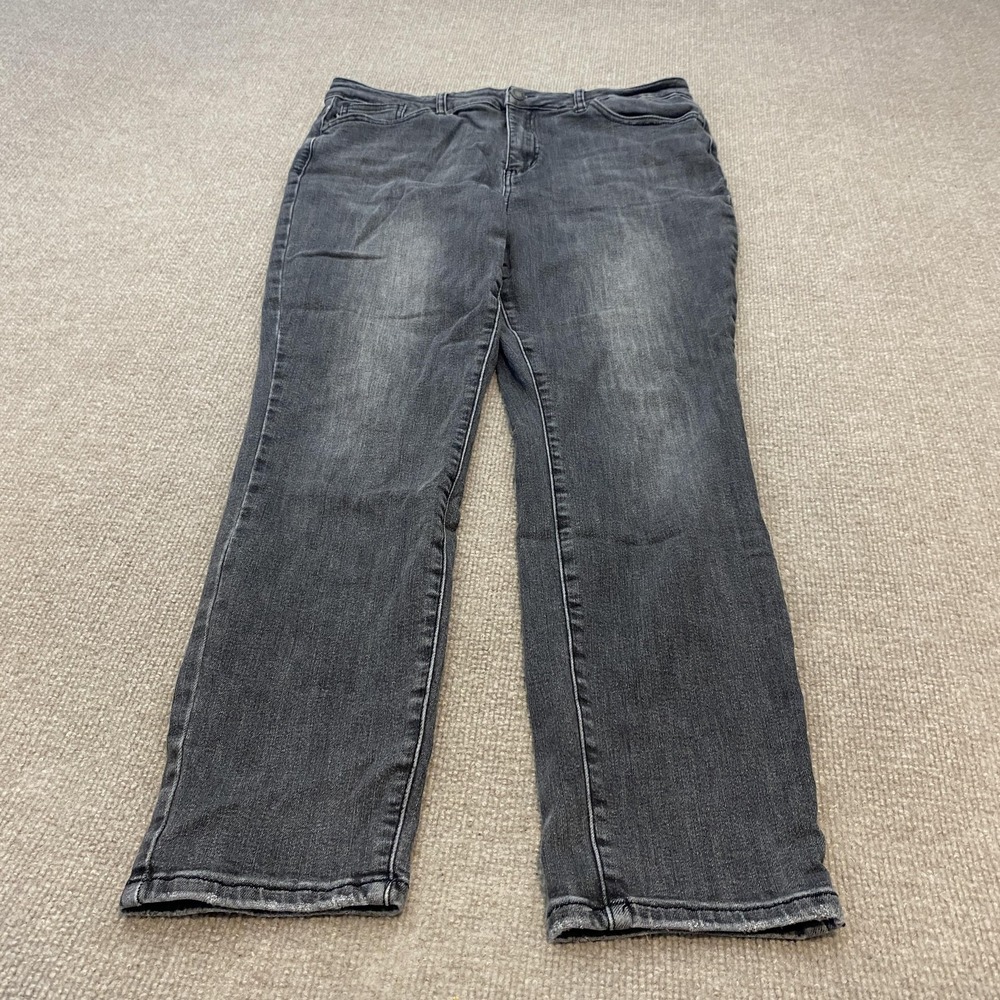 Judy Blue Boyfriend Jeans Womens 15/32 Charcoal Wash Mid Rise Stretch Denim